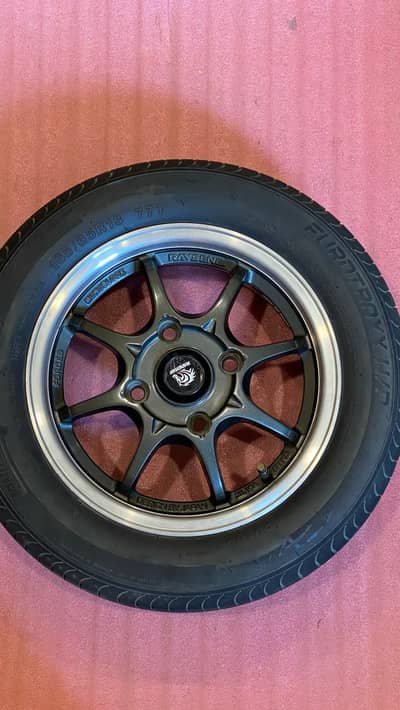 TYRES japanese 13 inches with Alloy Rim  Both Condition 10/9
