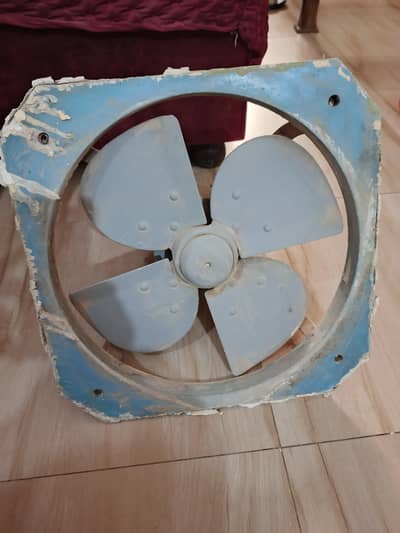 Used Metal Wall Exhaust Fan with Motor – 4 Blade Ventilation Fan