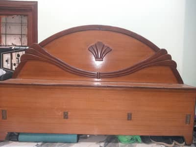 wooden bed