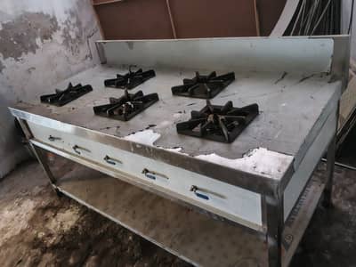 Five stove display counter for hotel