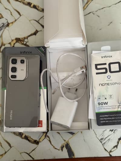 Infinix Note 50pro 12+12 256gb complete saman all ok