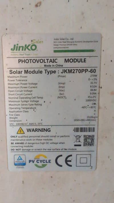 jinko solar plates