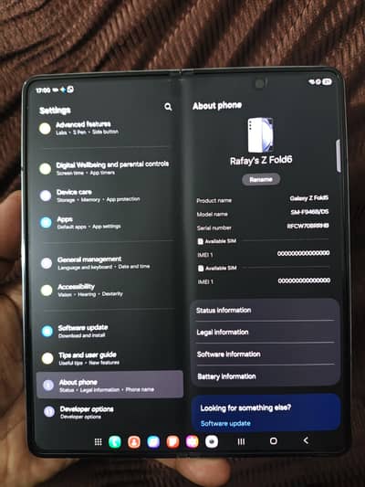 Samsung Z Fold 5 New 12/256 10 by 10 mint Condition unused Clean