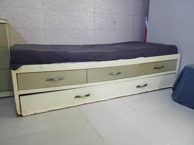 Bed + Side cupboard + Writing table(without mattress)