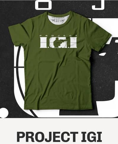 Projet IGI T-Shirt Olive Green Colour All Sizes Avalible