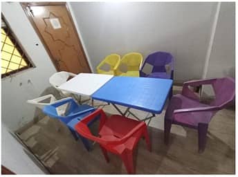 Plastic Folding Table & Chair