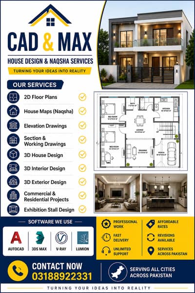 Architecture Design/Exterior Interior Design/ Naqsha/House Maps