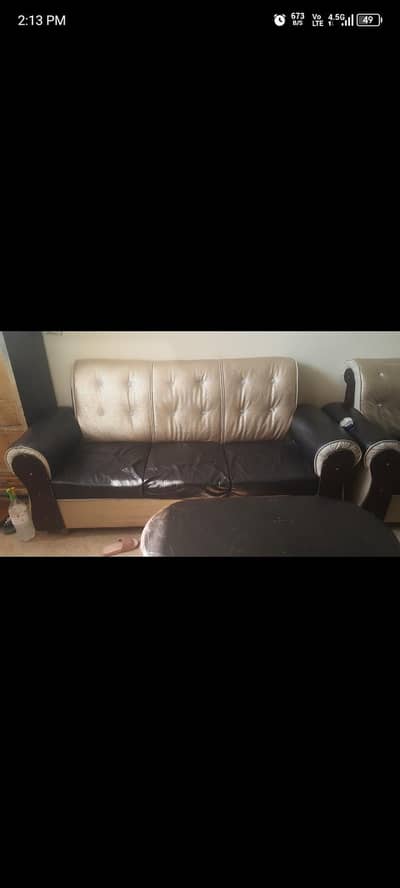 6 seater leather sofa ,03077228221