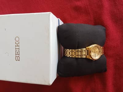 Original Seiko 5watch automatic Gold tone watch -21 jawels-Box include