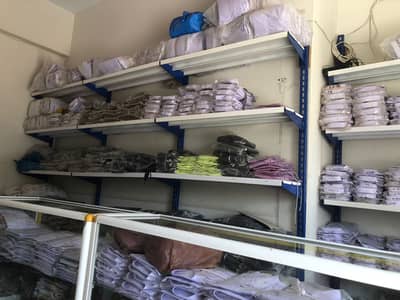 Steel shelves