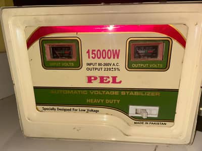 Slightly Used PEL 15000W Heavy Duty Automatic Stabilizer