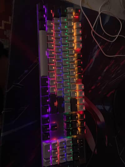 Mechanical Keyboard with blue Switches 104 Keys with Box. (RGB)