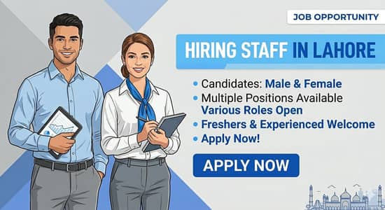 Hiring now male and female for work