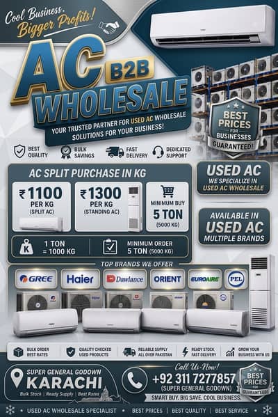 Split AC Inverter & Non-Inverter| 1 Ton & 1.5 Ton Available | used ac