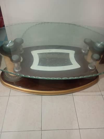 Modern Glass Top Dining Table Set – Excellent Condition
