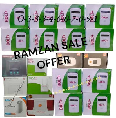 Zong 4G LTE Bolt+ Internet WiFi Cloud New Device with 1 Year Warranty