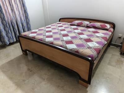 Wooden Bed 6.5ft by 7ft