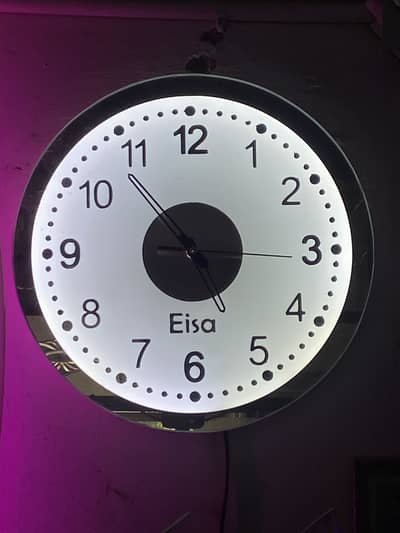 LED Clock 7 different s light,,blue red green waam golden ice blue pin