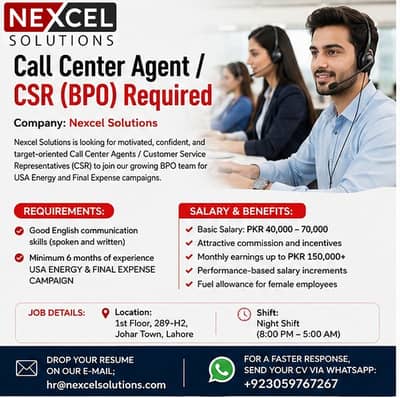 Urgent Hiring: CSR & Telesales Executives || Salary Up to 150,000