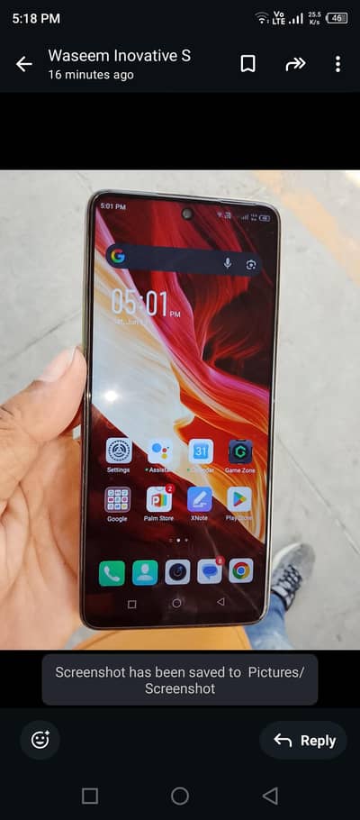 infinix note 10 pro 8gb 128gb with box