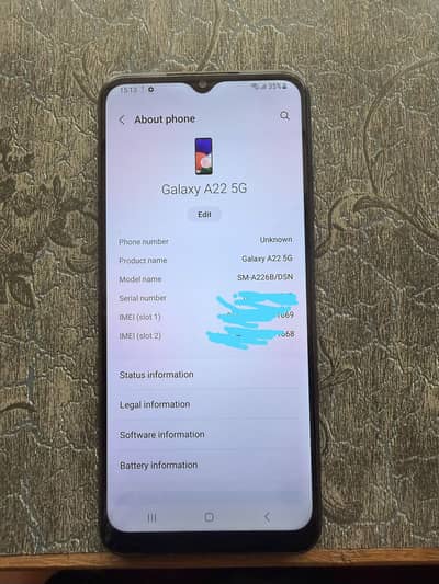 For Sale: Used Samsung A22 5G (Black)