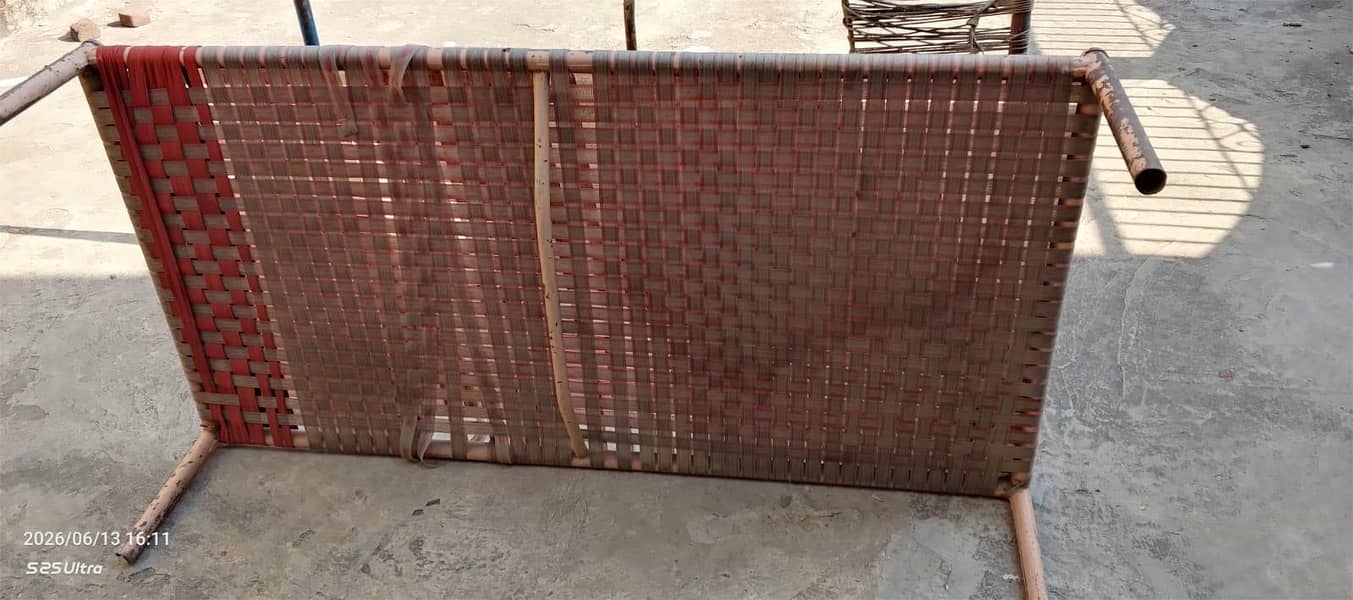 charpai Full Solid Iron 0