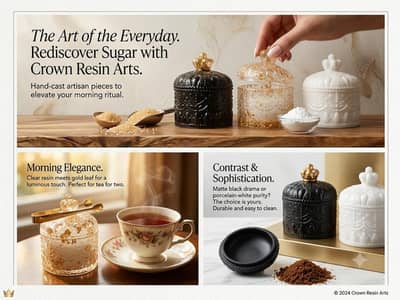 resin sugar pots hand made