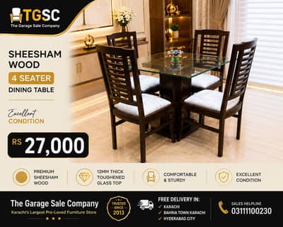 Dining Table Set for Sale Karachi | Wooden Dining Table | 4, 6 & 8 Sea