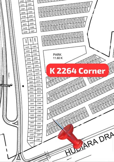 CORNER PLOT # 2264 AVAILABLE FOR SALE WITH SITE PLAN
