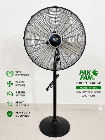 Pak Fan 24" Pedestal Fan – Copper Winding