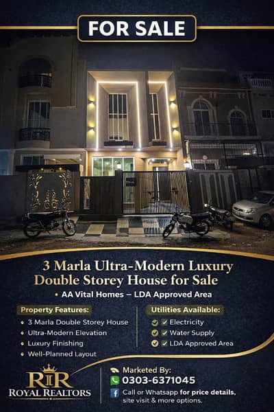3 Marla Ultra-Modern Luxury Double-Storey House for Sale