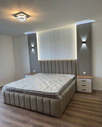 Bed Set/Double Bed/King Size Bed/Poshish Bed/Wooden Bed/Bubble Bed Set