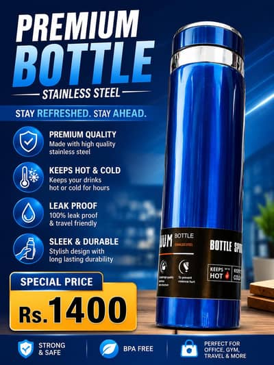 Premium Stainless Steel Vacuum Bottle