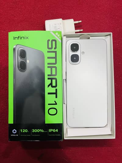 Infinix smart 10 4/64 with box charger 03262535680 WhatsApp