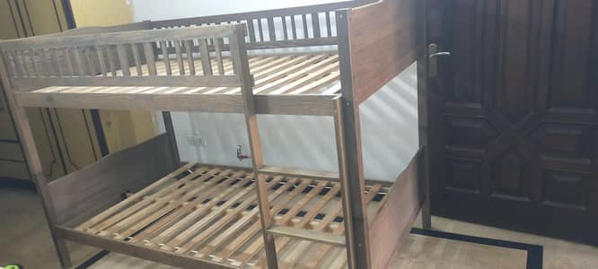 Solid Wooden Kids Bunk Bed for Sale – Excellent Condition