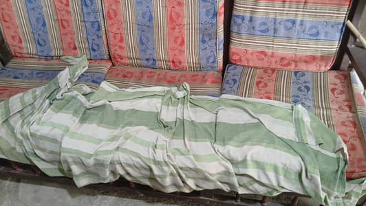 wooden sofa