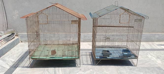 2 Cages with pots