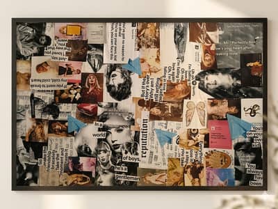 Aesthetic Taylor Swift Handmade Collage Board for Swifties