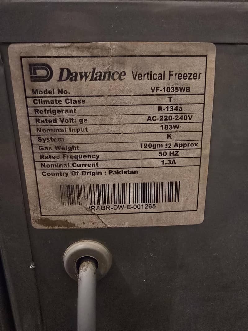 dawlance vertical deep frezer 3