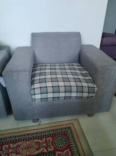 Grey six seater sofa set