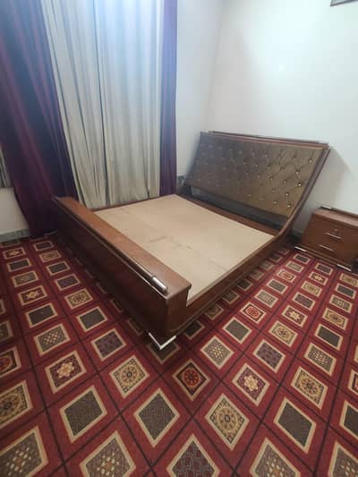 Double bed with full set.