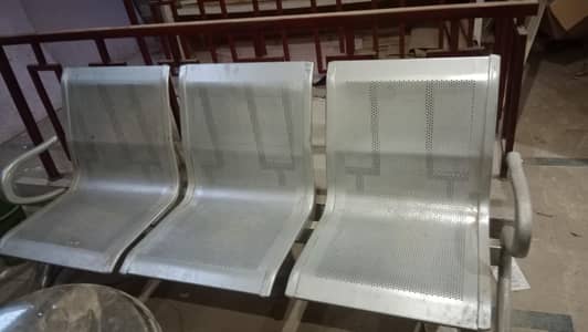 Steel Waiting Chairs Bench