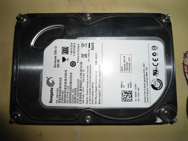 500gb computer Hard Disk 0