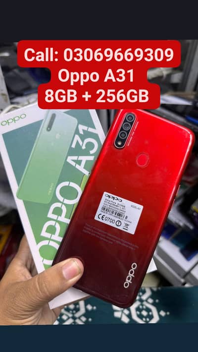 Oppo A31 PTA Approved 8GB + 256GB With Box 10by10 With Warranty