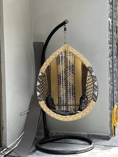 Brand New Rattan Hanging Egg Chair Swing Jhula with Stand