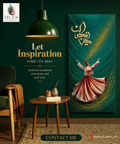 Whirling Dervish Handmade Painting - HUES by Habiba_AK