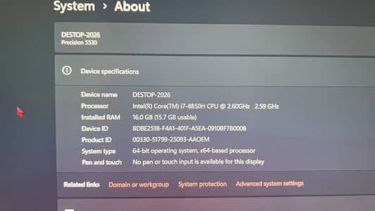 Dell Precious 5530 gaming 4gb graphics card