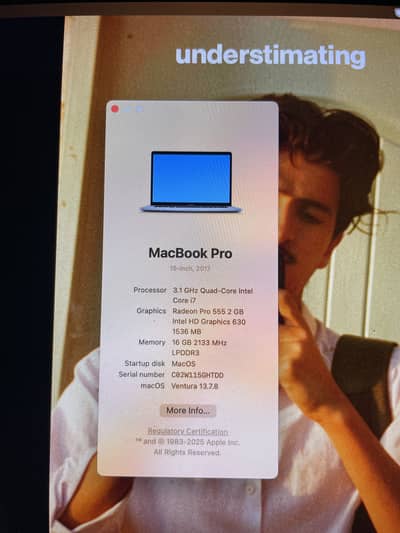 Macbook Pro 2017 | i7-16GB | Dual Graphics