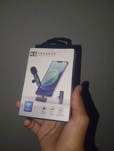 K8 Wireless Mic | Mobile Recording Microphone | New Box Pack