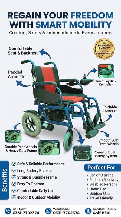  Premium Electric Wheelchair – Aaram, Azadi Aur Asaan Safar 